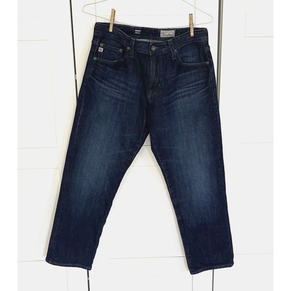 AG Adriano Goldschmied Jeans‎ Mens Size 31x27 Owens Athletic Fit Dark Wash Denim